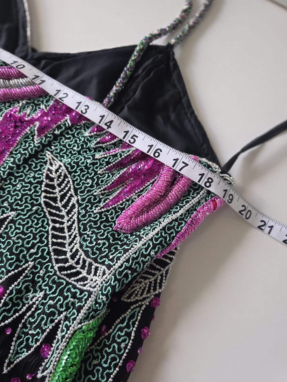 Vintage Klass Collections Beaded Bodycon Party Dress - Maximalist 80s/90s Glam - Picture 13 of 16